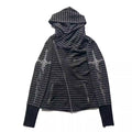 BSSHTTWASIL Border Design ZIP-Up Hoodie