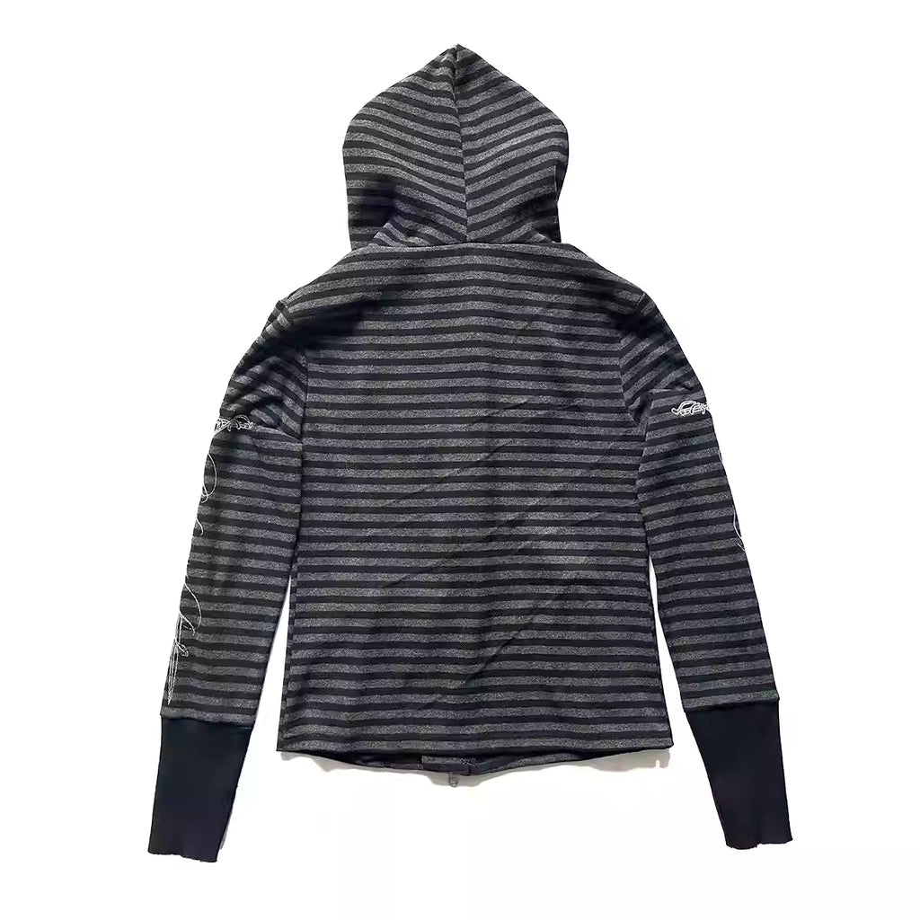 BSSHTTWASIL Border Design ZIP-Up Hoodie