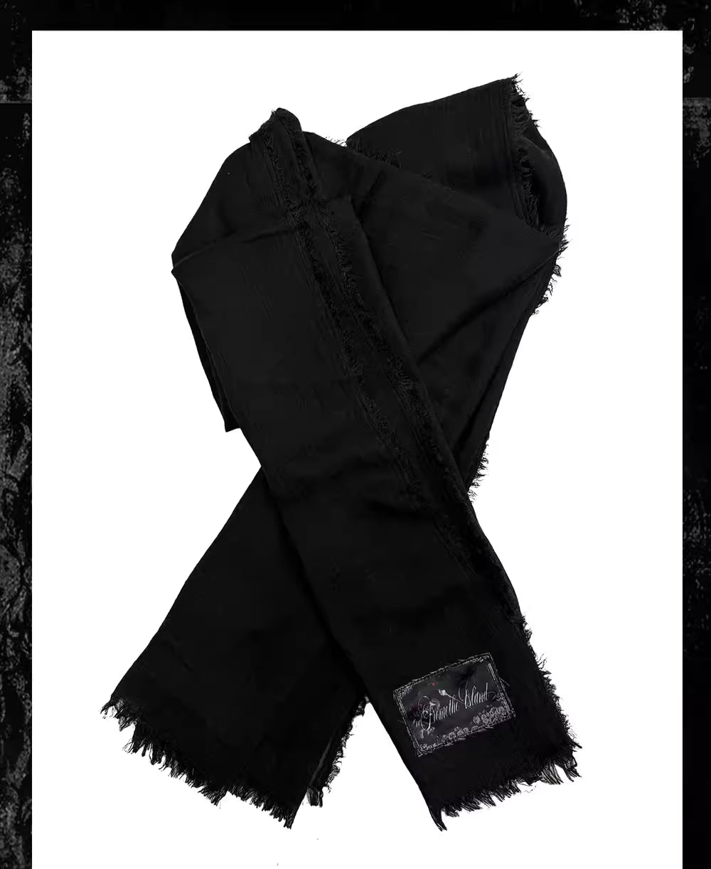 FromTheisland Fringe patch scarf