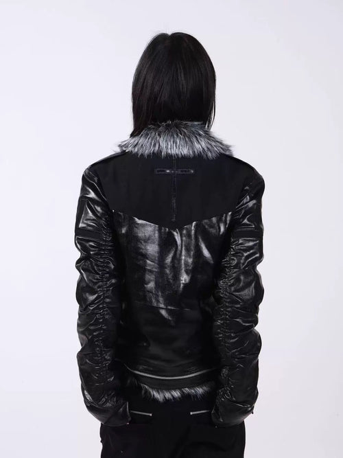 DETW cross fur jacket