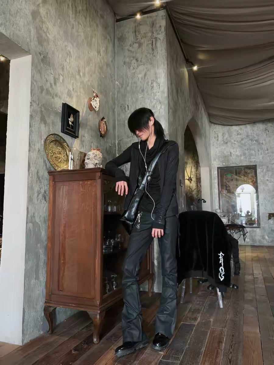 FromTheisland slim fit coating flare jeans