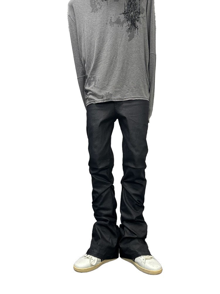 FromTheisland slim fit coating flare jeans