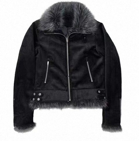 no E mosen short fox fur padded coat