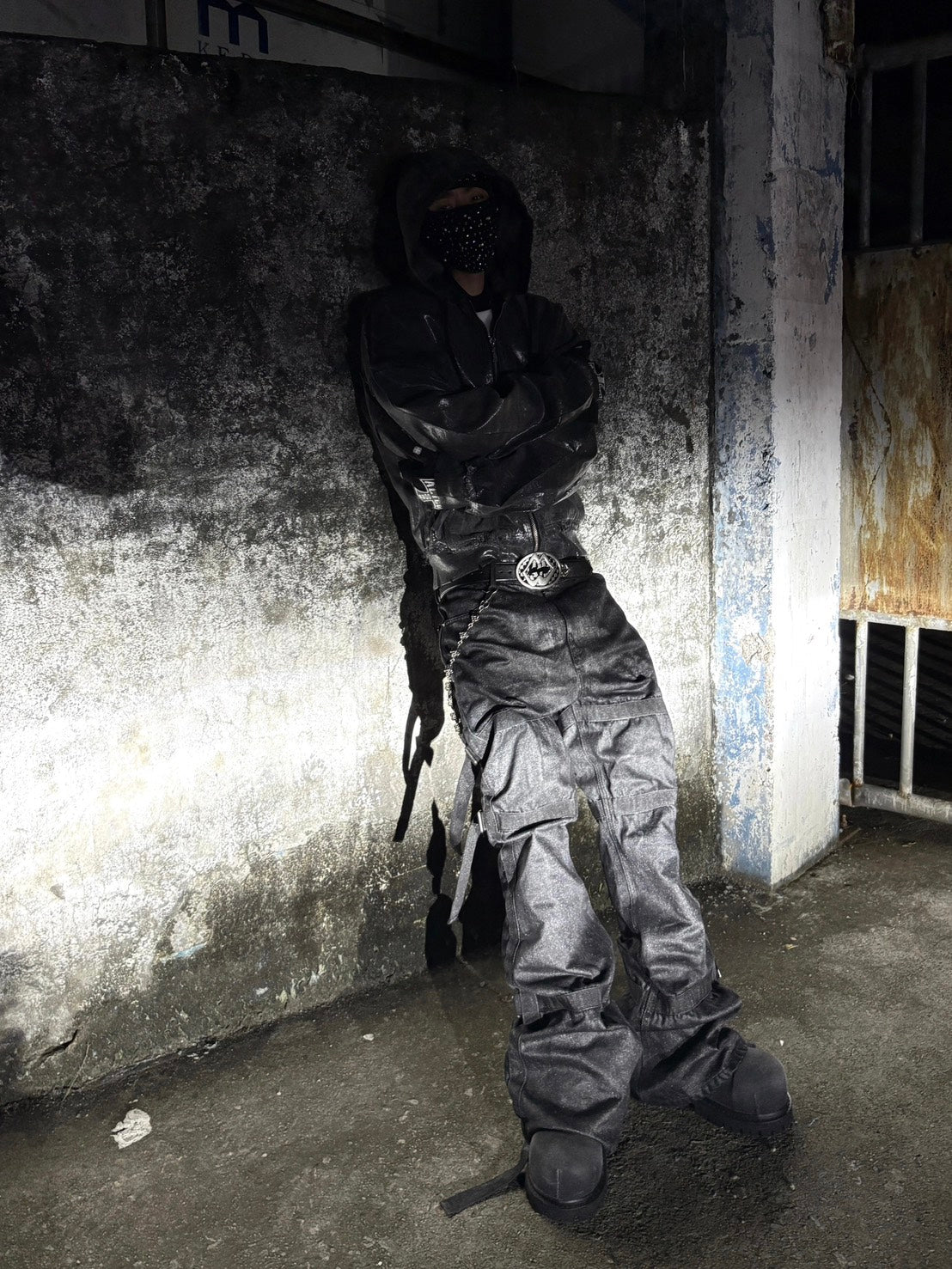 GOJOYJINNI Binding Raven Wide Denim